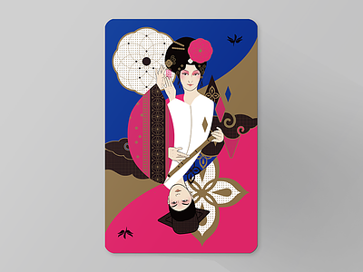 Membership card design for GuoGuang Opera Company a deck of cards beijing opera graphic design illustration opera