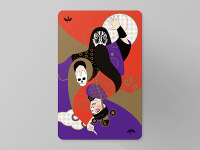 Membership card design for GuoGuang Opera Company a deck of cards beijing opera graphic design illustration opera playing card taiwan