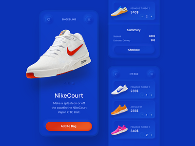 Nike-App Concept! app design minimal skeumorphism ui ux web website