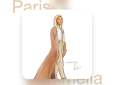 Minimal Illustration - Paris Amelia branding illustration minimal modern photoshop youtube youtuber