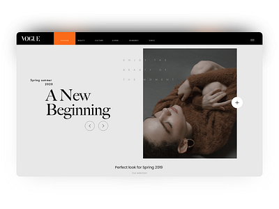 Vogue Concept Landing Page