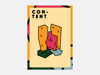 CONTENT around cover graphic graphical graphics lines magazine minimal nightdribbble playing silkscreen simple vector work