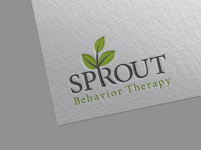 SPROUT branding creative flat herbal logo minimalist logo minimlist modern r plant type typography unique vector