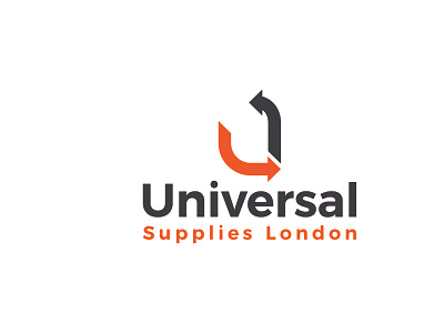 universal supplies branding creative flat logo minimalist logo minimlist modern supplies supplyer type unique vector