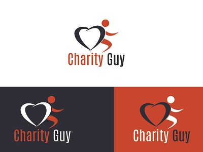 CHARITY GUY branding charity design flat illustration logo minimalist logo modern type unique vector