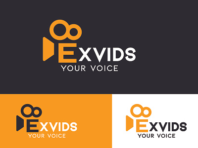 EXVIDS branding design flat illustration logo minimalist logo modern type unique vector