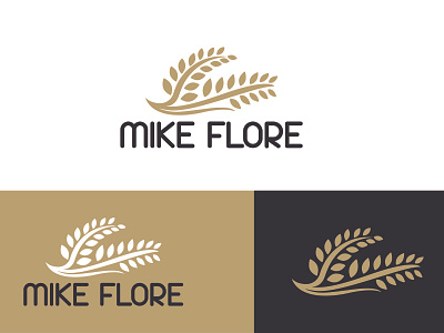 MIKE FLORE branding design flat illustration logo minimalist logo modern type unique vector
