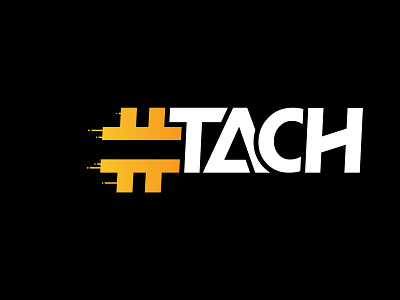 #TACH branding design flat logo minimalist logo modern tach type unique vector