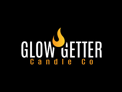 GLOW GETTER CANDLE CO. branding design flat illustration logo minimalist logo modern type unique vector