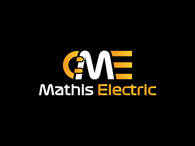 Mathis Electric flat minimalist logo modern type unique