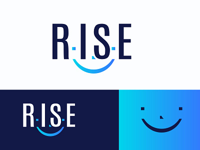 R.I.S.E branding design flat illustration logo minimalist logo modern type unique vector