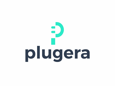 Plugera branding design flat minimalist logo modern type typography unique