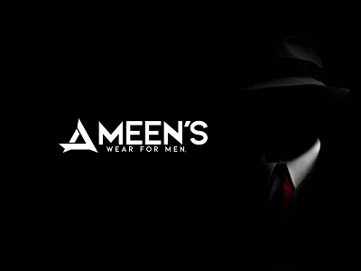 Ameens branding clothing creative flat minimalist logo modern type typography unique vector