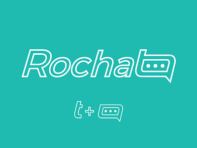 Rochat branding chat creative flat minimalist modern type typography unique vector
