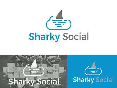 sharky social branding clean creative design flat icon illustration logo minimal minimalist minimalist logo minimlist modern type typography unique vector