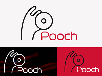 pooch branding creative dj dj logo flat logo minimalist logo minimlist modern type unique vector
