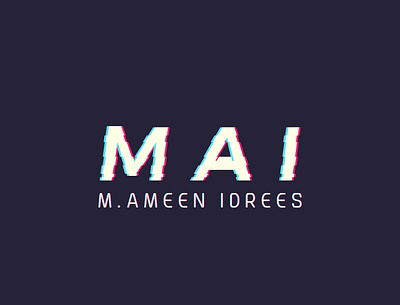 M A I branding creative flat logo minimalist logo minimlist modern type unique vector