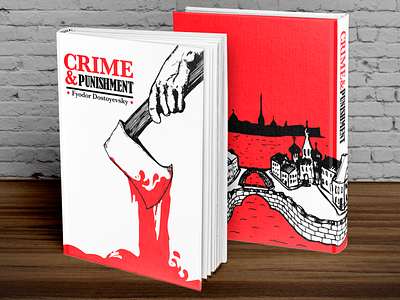 Crime and Punishment book cover design art book book cover cover cover design editorial illustration