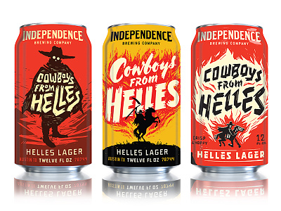 Gauchos beer can drink illustration packaging texas texture typography