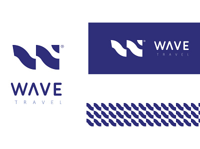 wave | Travel agency art direction brand mark branding design graphic design logo