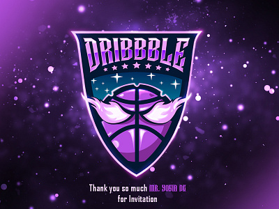 Dribbbleshot debut esports logo mascot sport