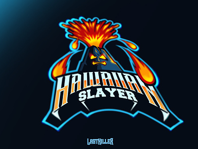Hawaiian slayer branding cartoon esports hawai illustration lava logo mascot sports twitch volcano