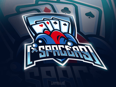 [*Spacer9) cards clean elegant esports gaming illustration logo mascot playing sports team twitch