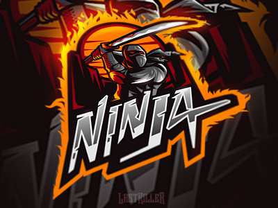 Ninja esports gaming illustration logo mascot ninja sports team twitch