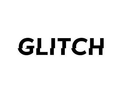 GLITCH branding design flat illustration logo typography