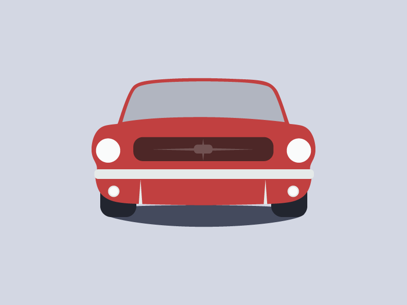 1965 Ford Mustang ford machine draw icon flat illustration car mustang