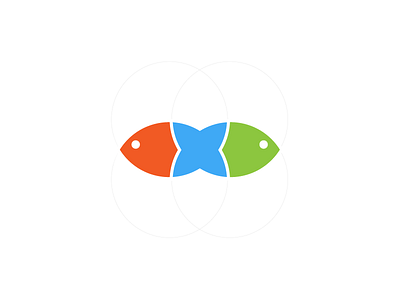 Twins fish gradient graphic graphic design grey illustration illustrator logo photoshop sea vector