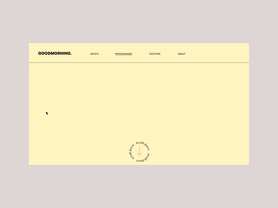 Goodmorning Festival animation design ui ux web website