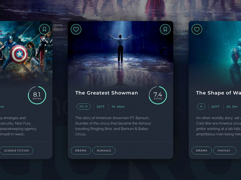 Movie Card Design the avengers web application info card movie