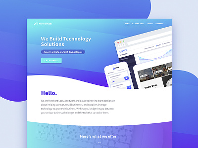 MerchantLabs.io | Home banner design svg technology ui ux design web design website