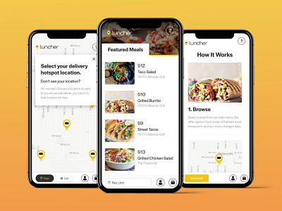 Lunch Delivery App delivery food mobile app native app restaurant restaurant app ui design ux design web design
