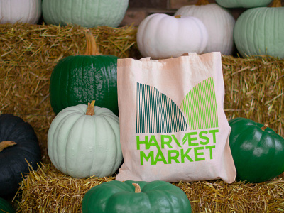 Harvest Market branding design illustraion typogaphy