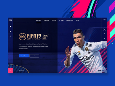 FIFA 19 Concept app branding fifa19 game illustration uiuxdesign