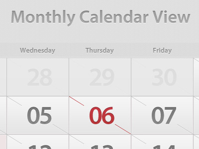 Monthly Calendar desing start up ui ux