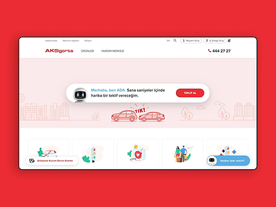 Aksigorta Web Site aksigorta artificial intelligence chatbot design insurance interface lead offer flow responsive design ui usability user experience design user interface design ux web site