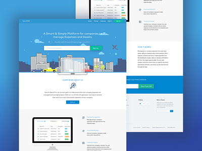 Spendtrim - Landing page admin app approval company dahsboard design expense manager feature figma freebie illustration landing page manage modern ticketing ui ux vector web website