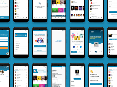 Music and Lyrics Mobile App Design - Musicoba
