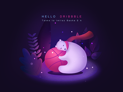 Hello Dribbble! firstshot illustration