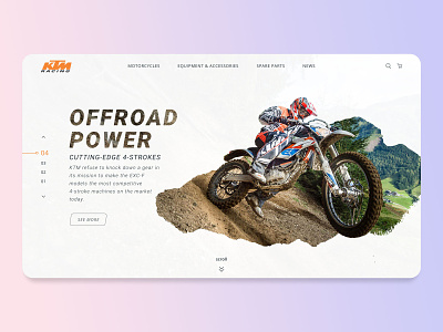 KTM app branding card cards design desktop dribbble jay ktm mikhaylin motorcycle motorsport ui ux web