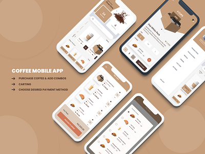 COFFEE MOBILE APP coffee design figma mobile app mobile ui uidesign uxdesign