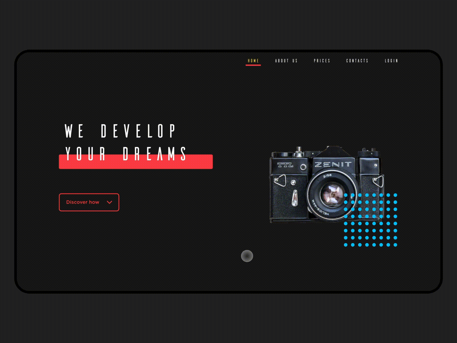 Photography lab - Landing Page