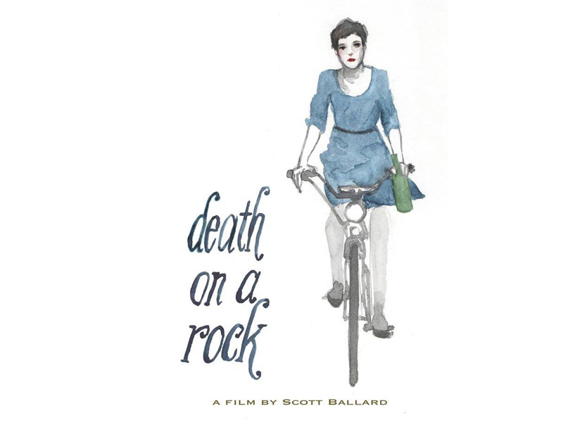 Death On A Rock design hand lettering illustration independent film movie poster typography watercolor