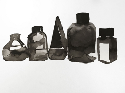 Perfume Idea black and white illustration ink inktober2019