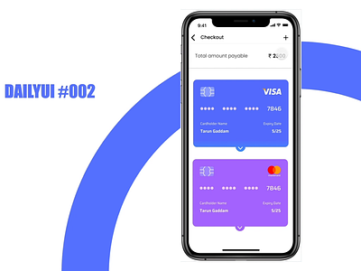 Daily UI 002 - Credit Card Checkout app design appui checkout page credit card dailychallenge dailyui 002 design figma interaction design minimal minimalism