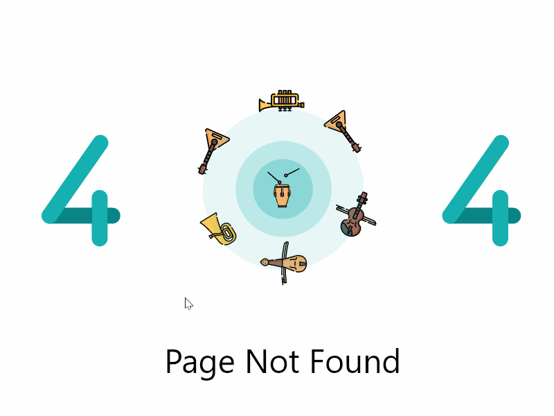 Page Not Found for Music School Website