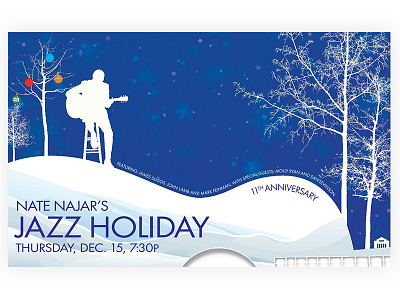 Nate Xmas Web avant garde christmas jazz music poster